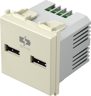 Priza USB 5V 1A 2M ivory(EM65IW-U)