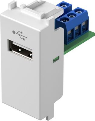 Priză USB TIP A 1M alb (KM51PW-U)