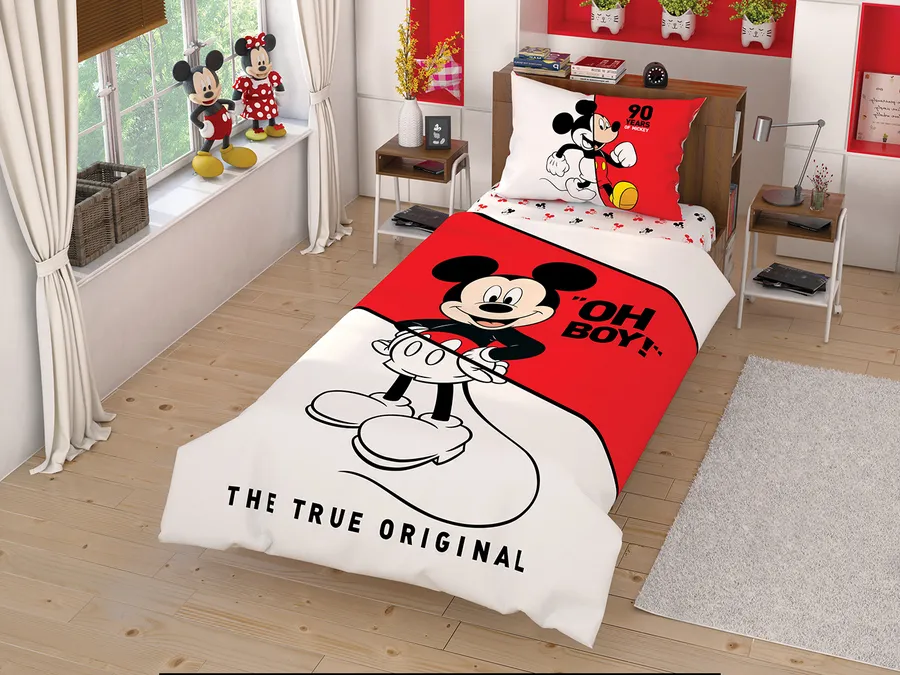 Set lenjerie de pat copii Disney 1,5 persoane -TAC MICKEY MOUSE