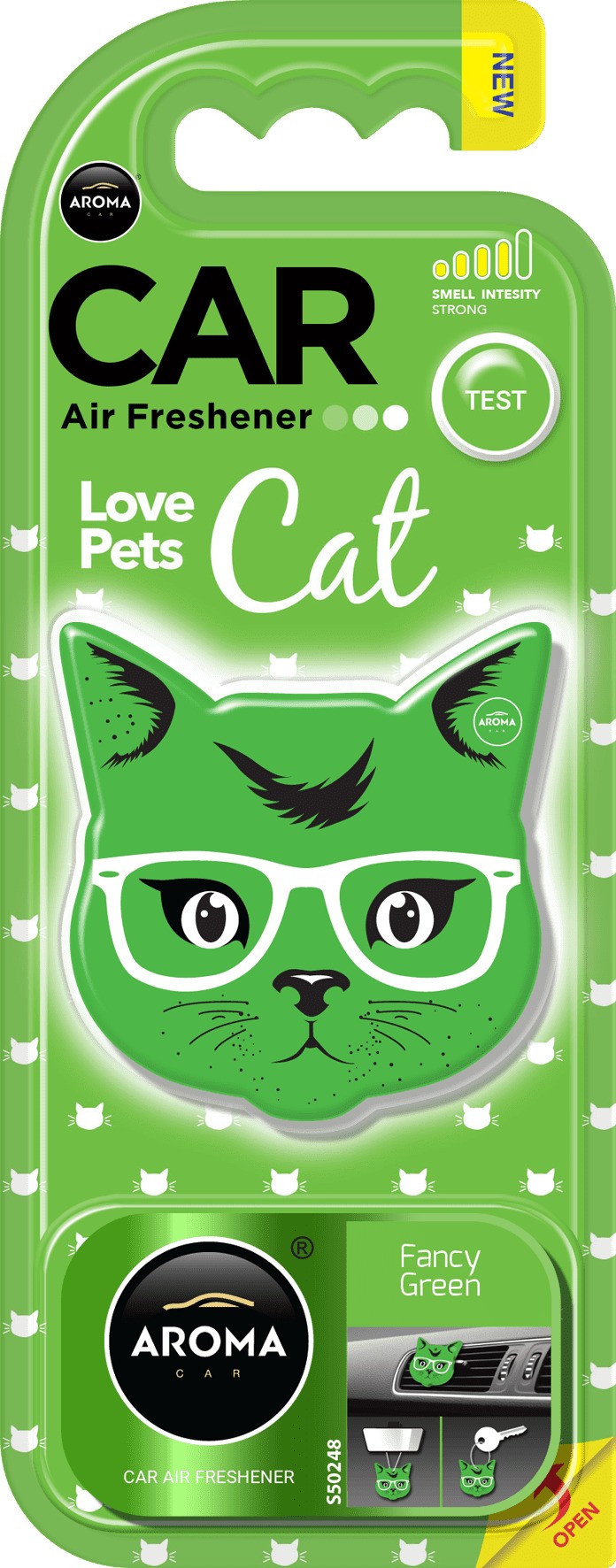 Aroma car polymers cat (Fancy Green) aromatizator auto