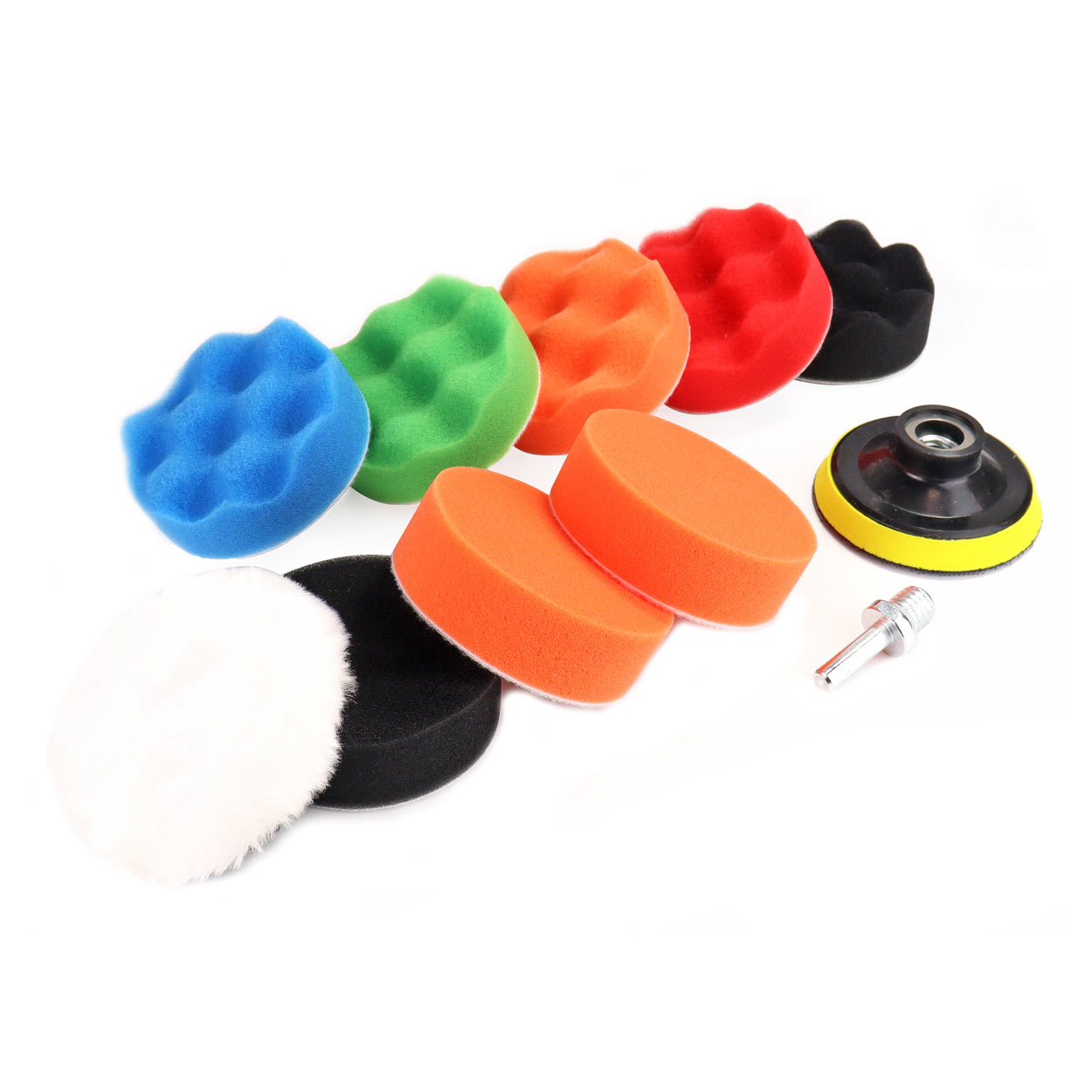 02647 Set de lustruit auto 11 buc 80 mm M14