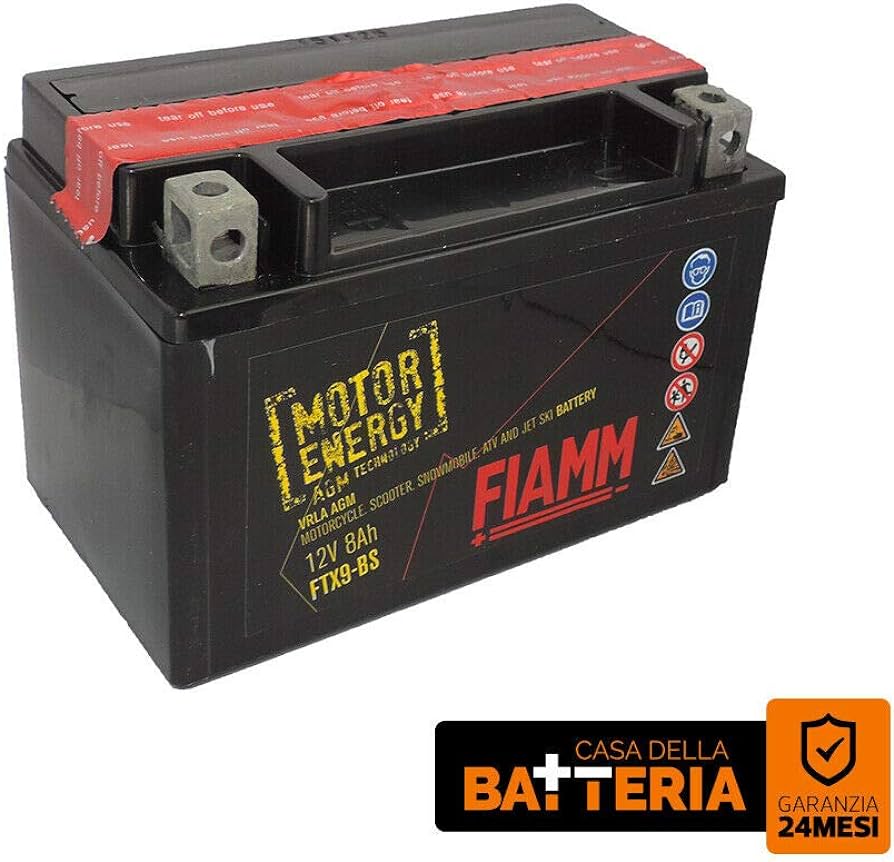 Fiamm - Moto 7907026  FTX9A-12B (12V/8Ah) (150x87x105 + -) Baterie p-u motocicleta