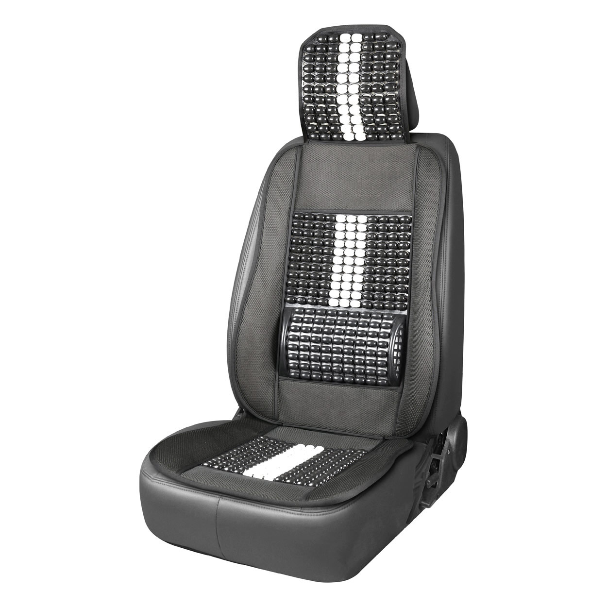 03648 Husa auto cu elemente din lemn GSM-10-Black 131x46cm