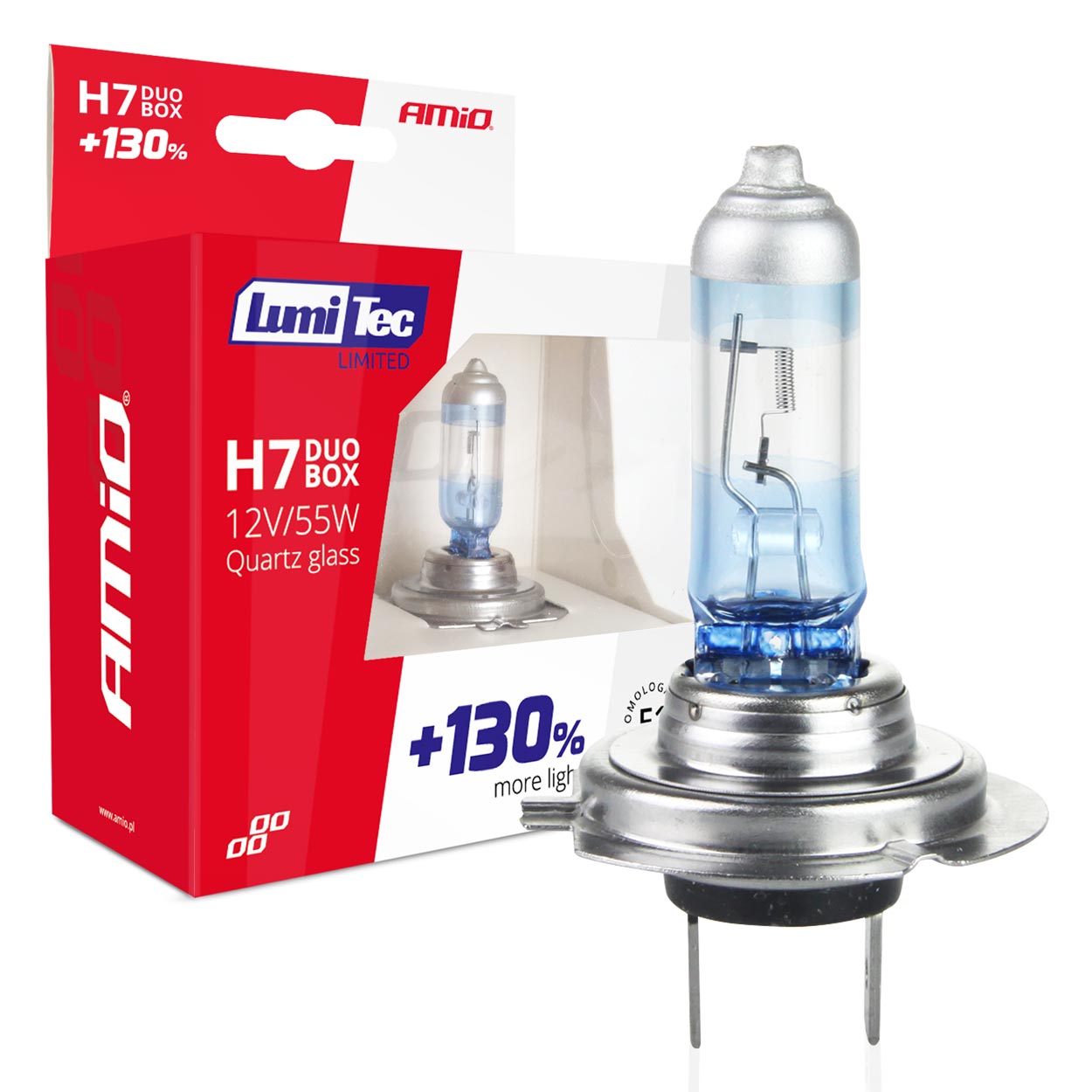 01406 Becuri  halogene H7 12V 55W LumiTec LIMITED +130% DUO