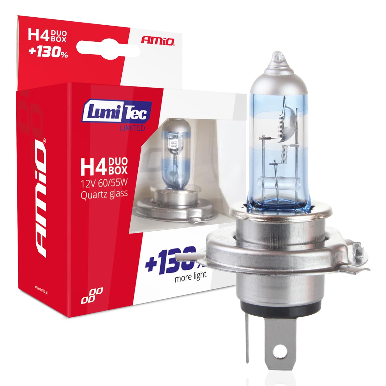 01405 Becuri  halogene H4 12V 60/55W LumiTec LIMITED +130% DUO
