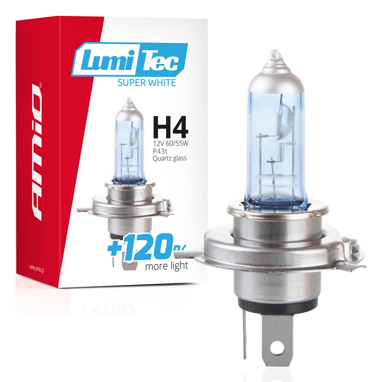 02137 Bec halogen H4 12V 60/55W LumiTec Super White +120%