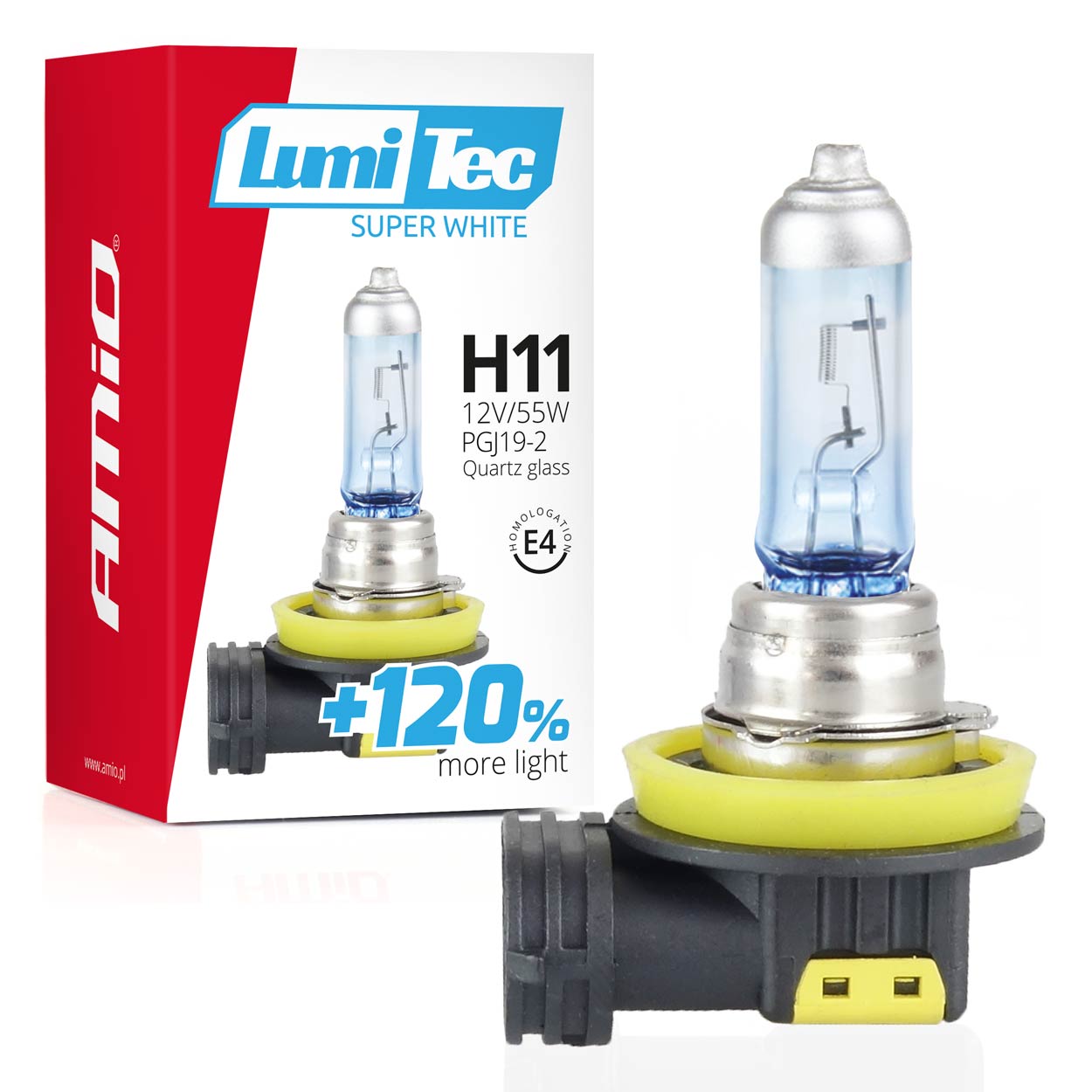 02139 Bec halogen H11 12V 55W LumiTec Super White +120%