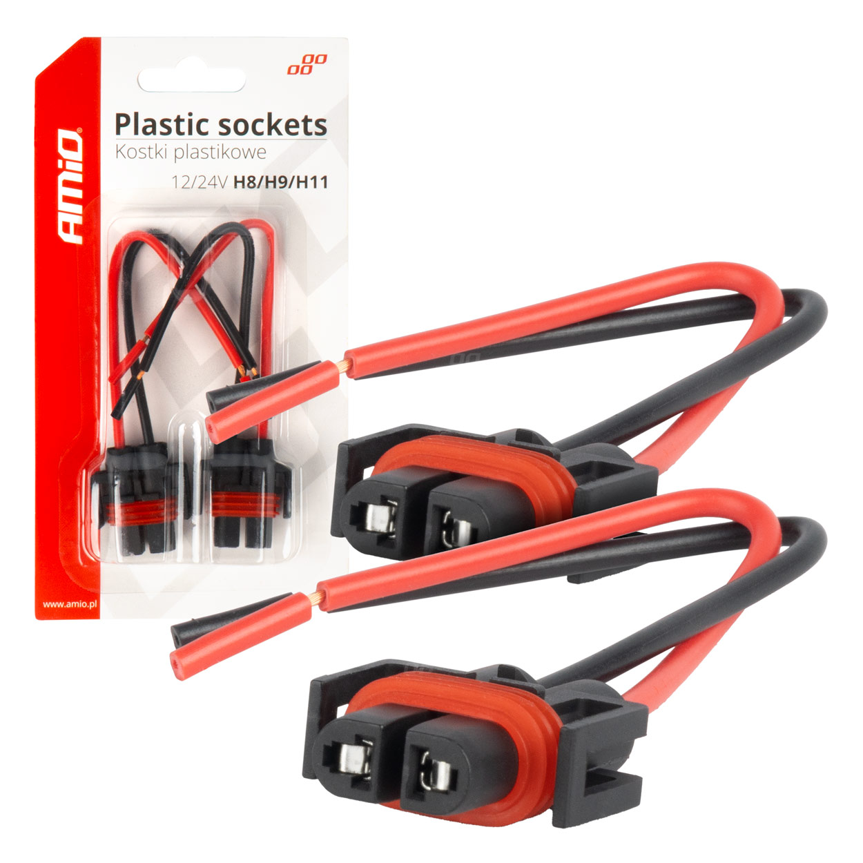 03182 Prize din plastic H8/H9/H11 15cm cablu 2 buc 