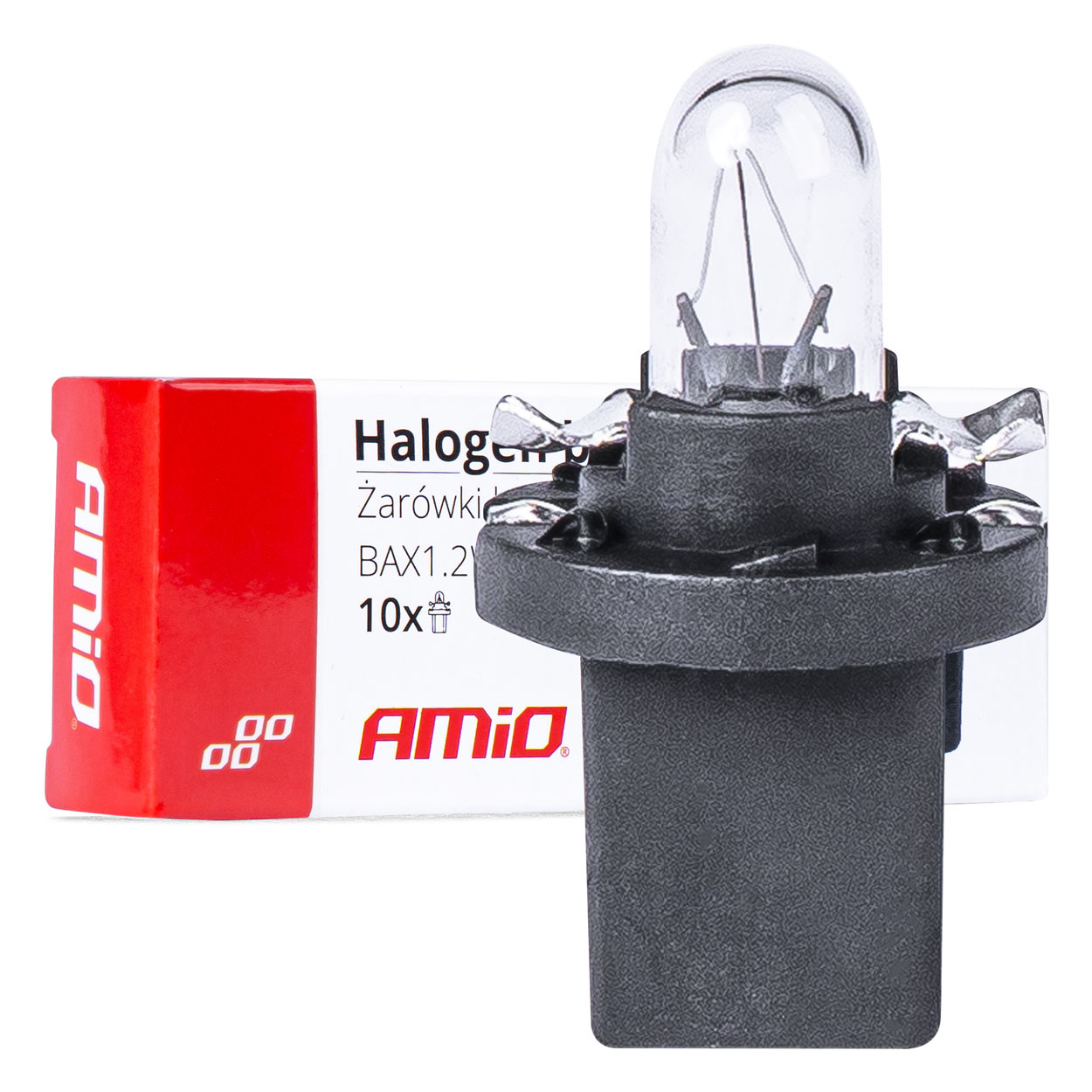 03371 Bec cu halogen 1buc B8.5D 12V 8.5W BAX1.2W alb