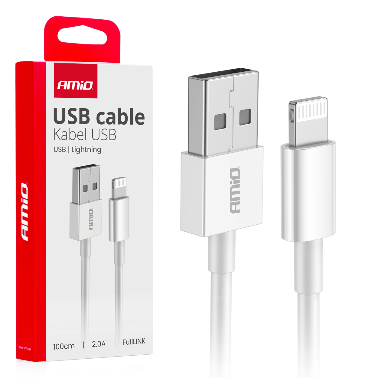 03895 Cablu de incarcare  USB-A TO IPH 2 А, 100 см FullLINK model X109