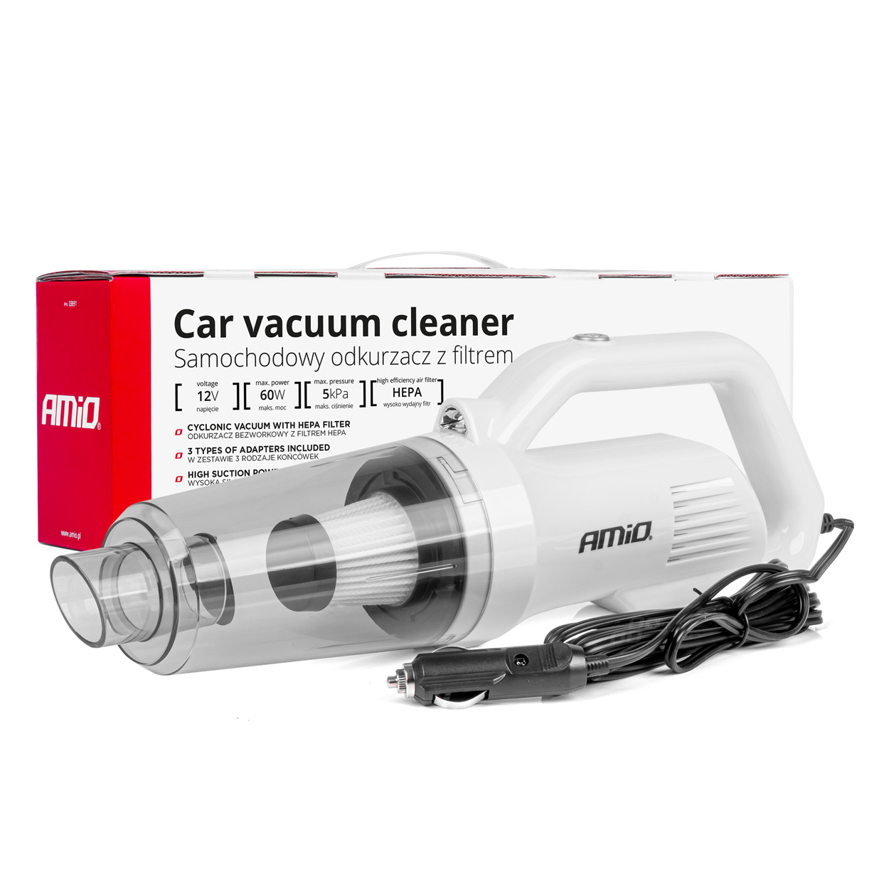 03691 Aspirator auto 60W 12V 5kPa HEPA VC-04 