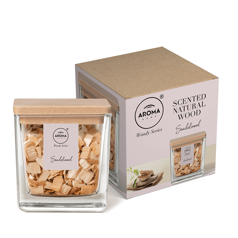 Aroma Home Woody Series Wooden Chips, Lemn de Santal, 70g