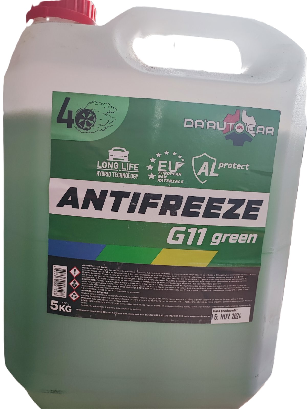 Antifreeze "DA'AUTO'CAR" G11 verde 5 kg antigel