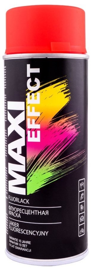 MX0016 Maxi Color FLUO0016 Эмаль Аэрозольная Флуоресцентная Красная 400 мл