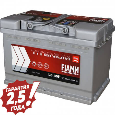 Fiamm - 7905157 Titanium Pro L3 80AH  P+(730 A) (Size 278x175x190) Baterie auto