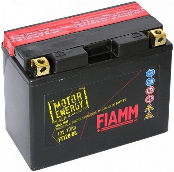 Fiamm - Moto 7907027  FT12B-12B (12V/10Ah) (150x70x130 + -) Baterie p-u motocicleta