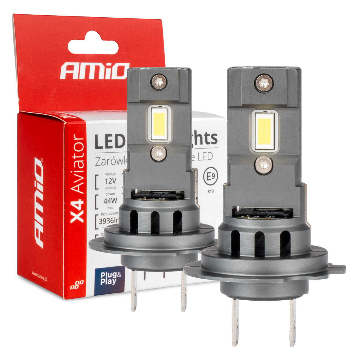 03764 Bec LED p-u auto seria X4 AVIATOR H7/H18 6500K 