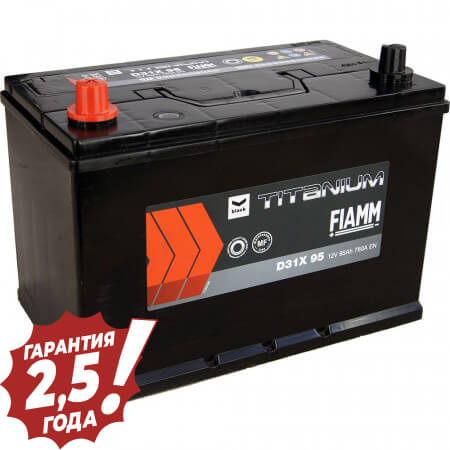 Fiamm - 7905194 Black Japan D31X 95AH  L+(760 A) (Size 305x173x221) Baterie auto
