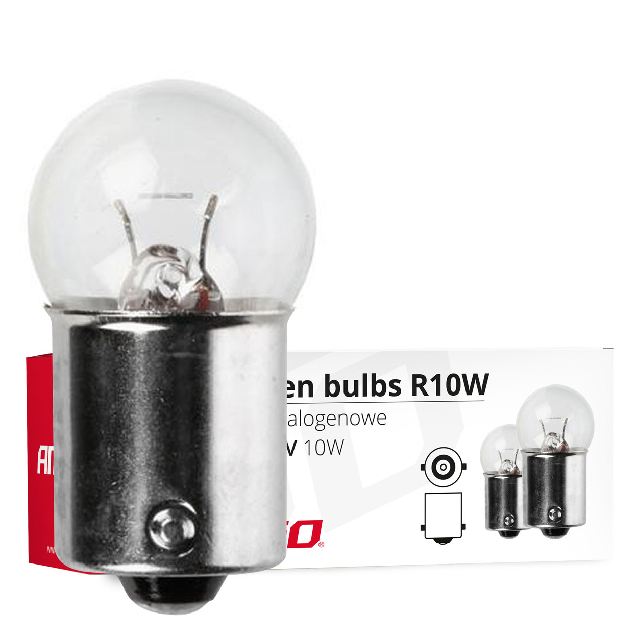 01487 Галогенная лампа (10 шт) R10W BA15s 12V 10W