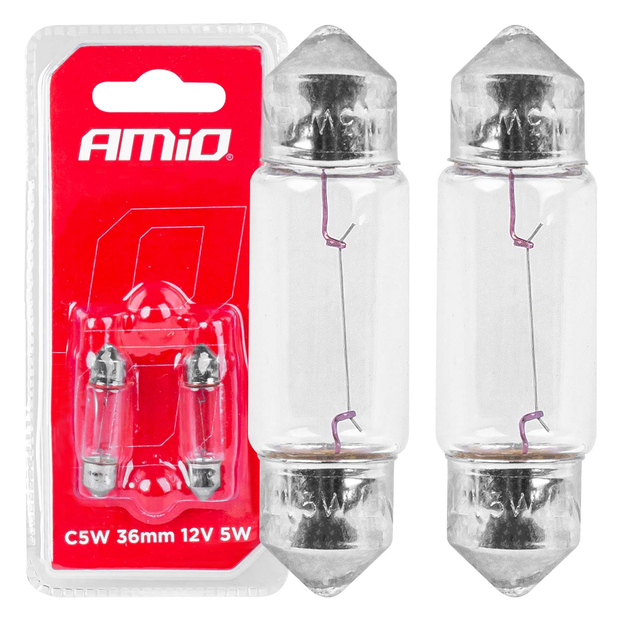03348 Bec halogen 2 buc/C5W Festoon SV 8,5-8 36mm 12V blister