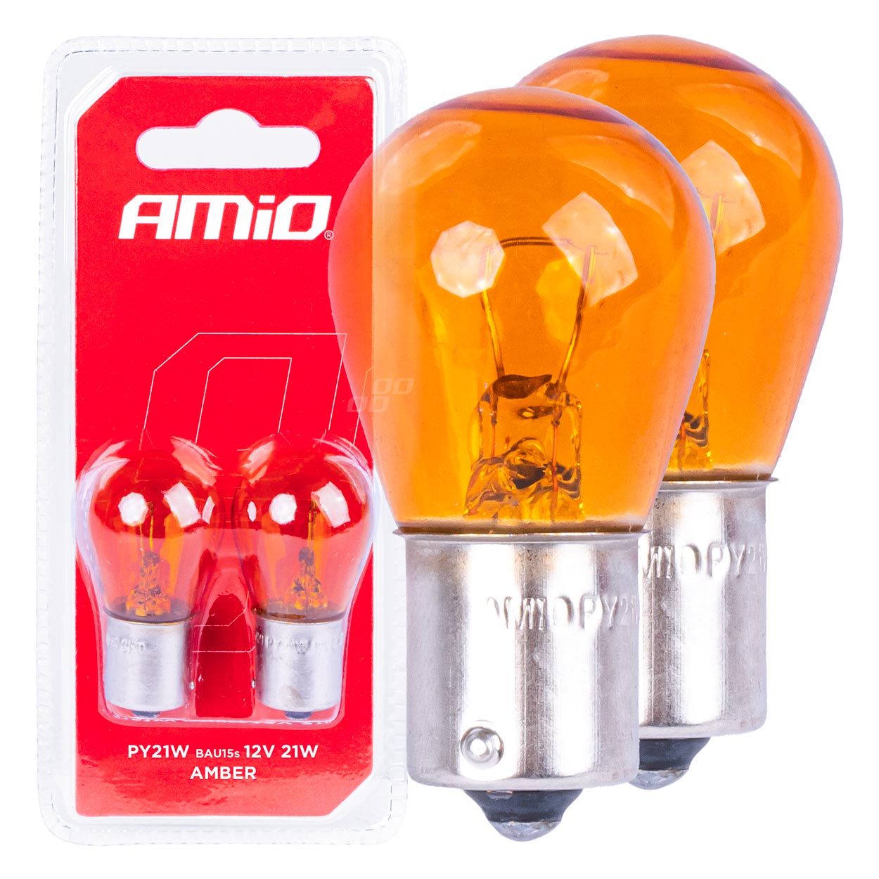 03352 Bec halogen 2 buc/PY21W BAU15S 12V AMBER blister