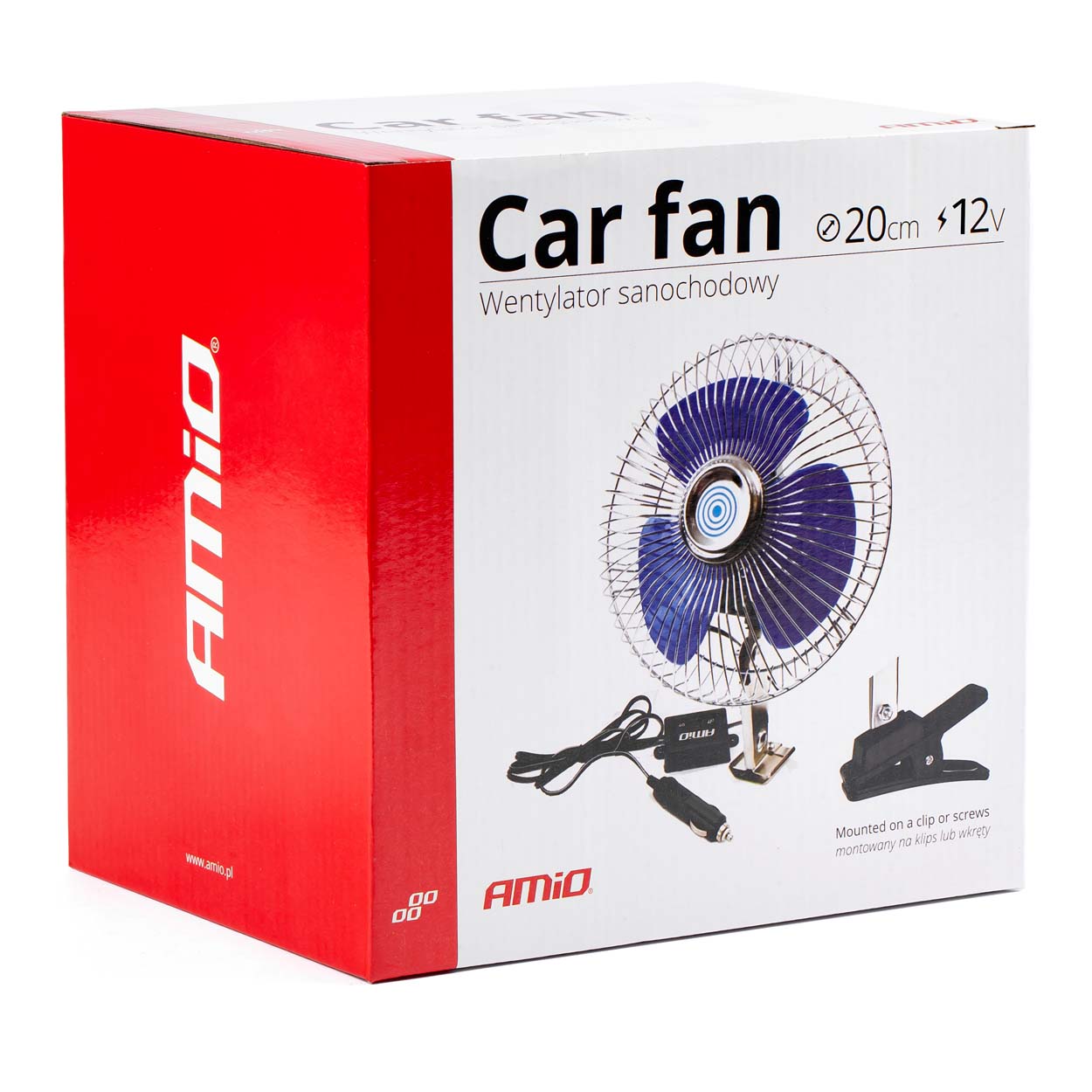01104 Ventilator auto metalic cu montare cu surub + clema CFAN-15 +12V