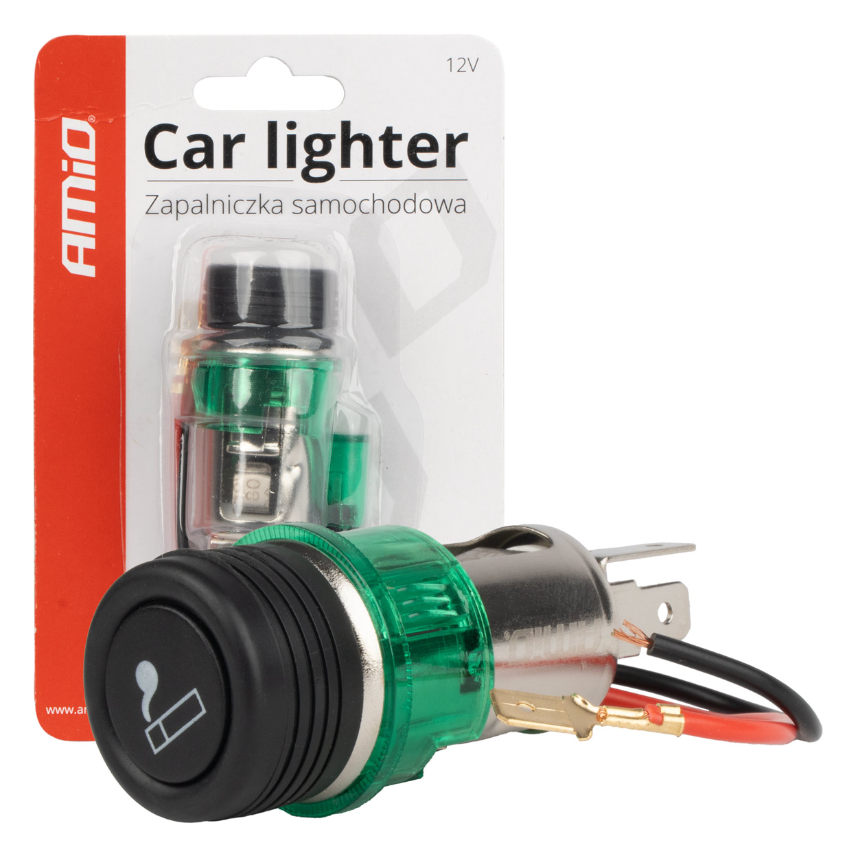 01260 Set priza bricheta cu lumina verde 12V CLI-03
