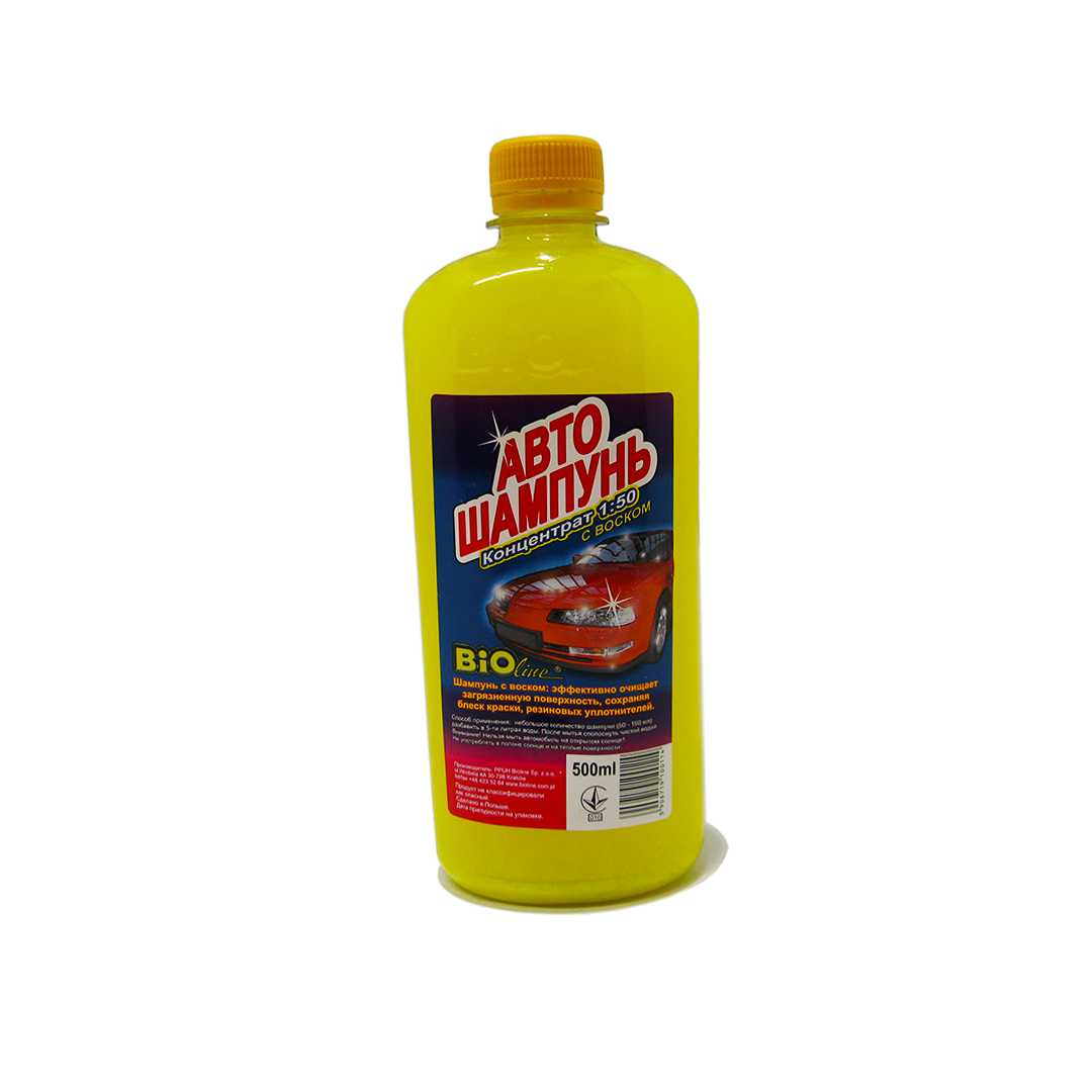 Auto shampon cu ceara "Bio" galben 0.5 lit/Автошампунь с воском 0.5 лит, желтый 