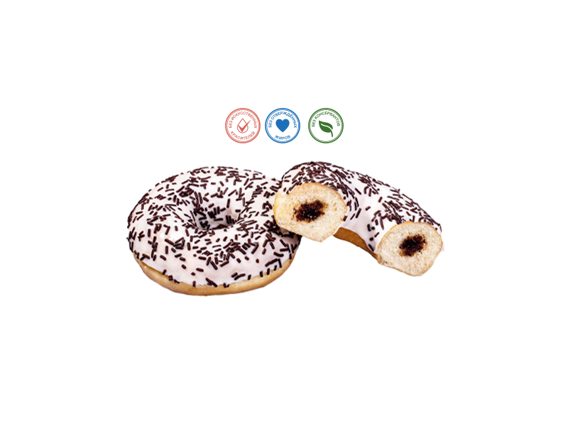 Choc Cream Donut - начинка белый шоколад, глазурь шоколадом