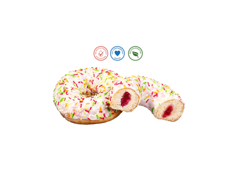 Frutti Donut - 2 начинки малина/смородина