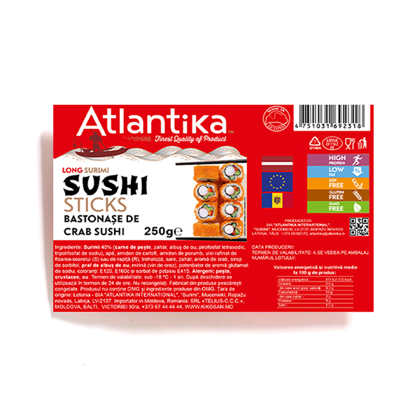 Bastoanașe surimi pentru sushi "Atlantika" 18cm