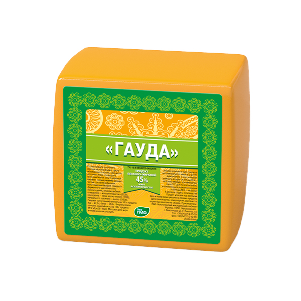 Produs de cascaval "Piryatin" Gauda 50% bloc