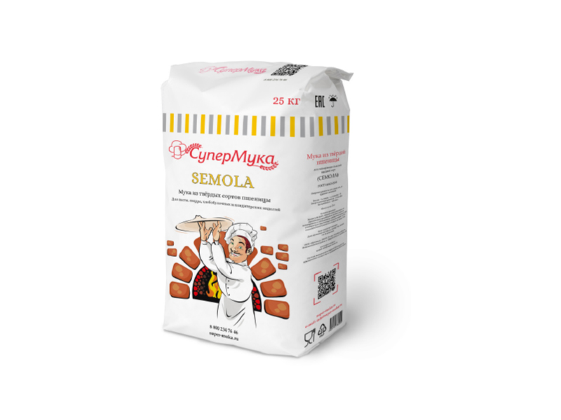 Faina de grau dur "Super-Muka" Semola (pasta-pizza)