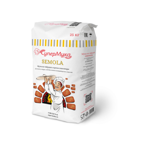 Faina de grau dur "Super-Muka" Semola (pasta-pizza)