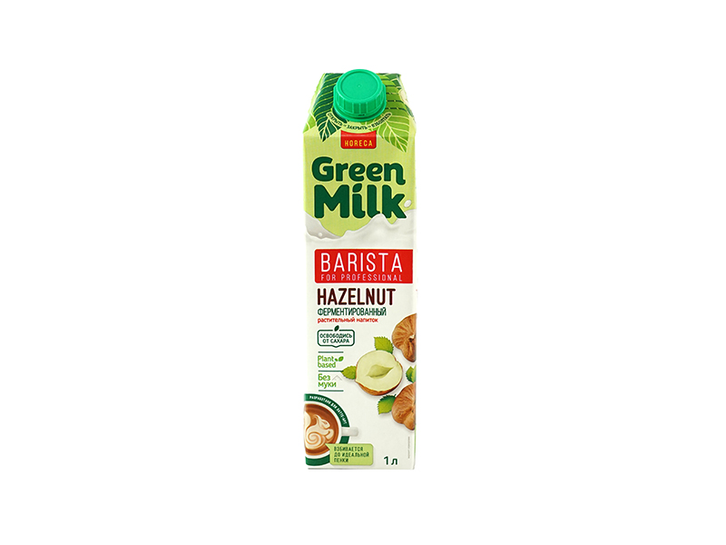 Молоко растительное на рисовой основе "GreenMilkBarista" - фундук
