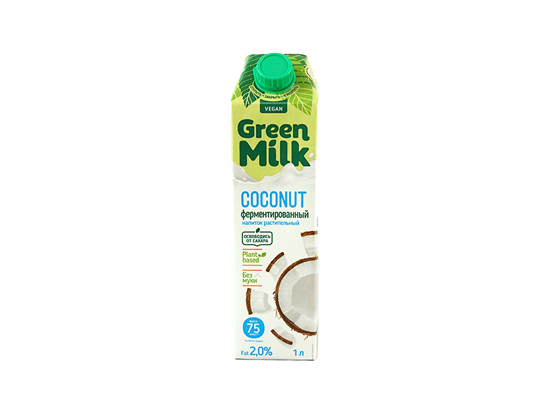 Молоко растительное на ячменно-нутовой основе "GreenMilk" - кокосовое