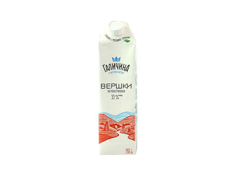 Сливки "Galychina" 33%