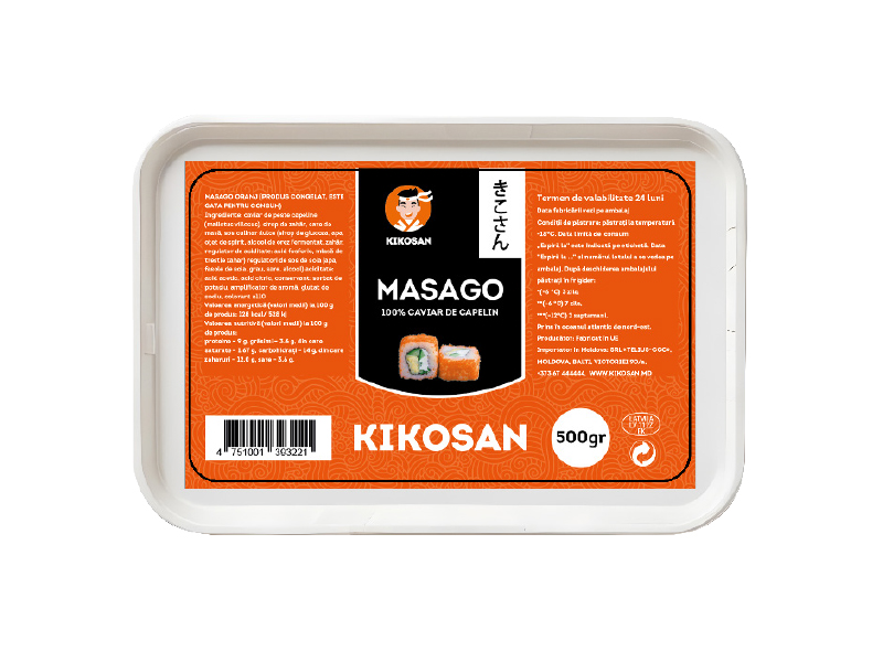 Икра мойвы масаго "Kikosan" оранжевая