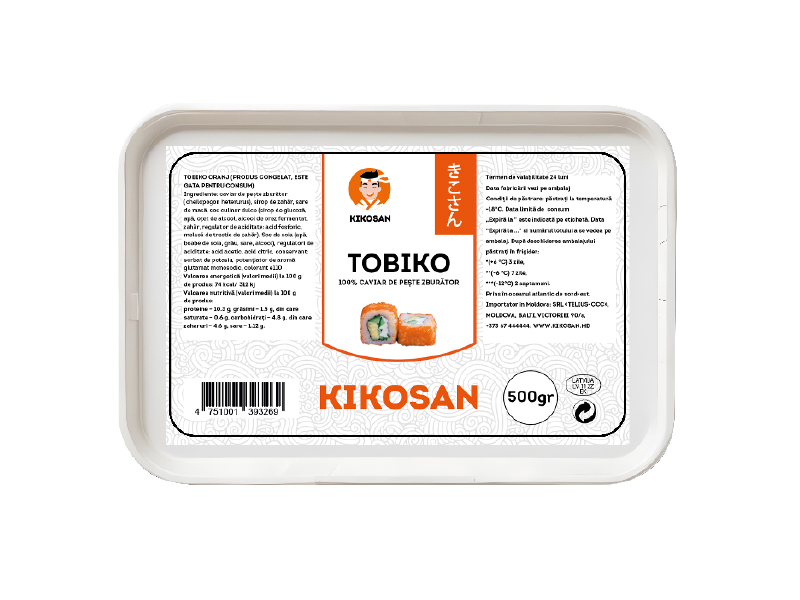 Икра летучей рыбы тобико "Kikosan" оранжевая