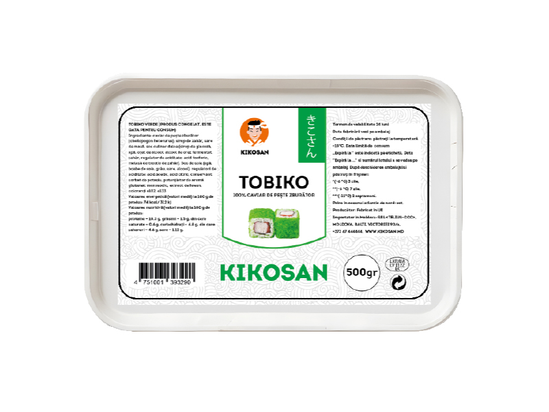 Икра летучей рыбы тобико "Kikosan" зеленая