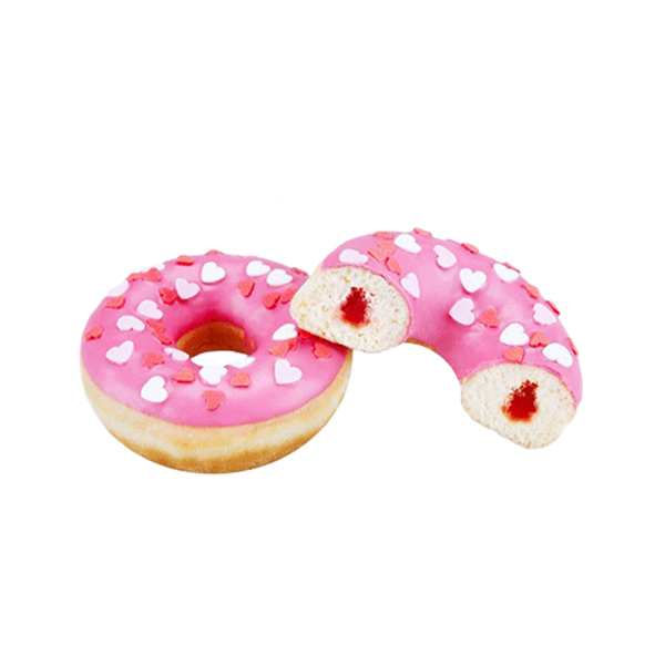 Love Donut - клубничный с посыпкой из сердец