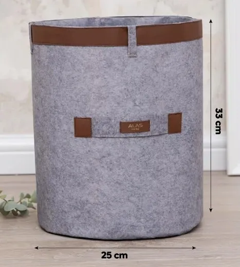 Coș cu curea din piele MEGA 33x25cm