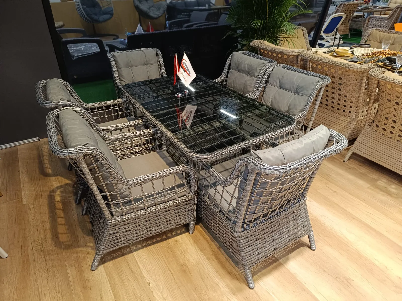 Set de mobilier de grădină ALASKA 6+1, 7 piese