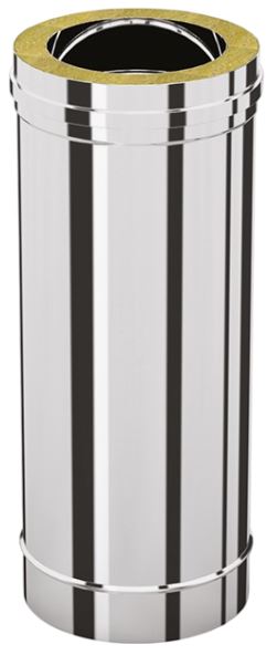 Cos de fum izolat D.150x210 (430/0.5 mm) L=1 m inox  ALPINOX