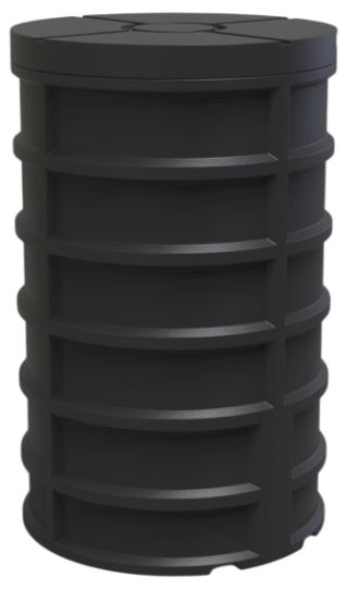 Camin PE Apometru D. 810  H=1200 mm P (V=530 L) cu capac (neechipat) EP (UA)