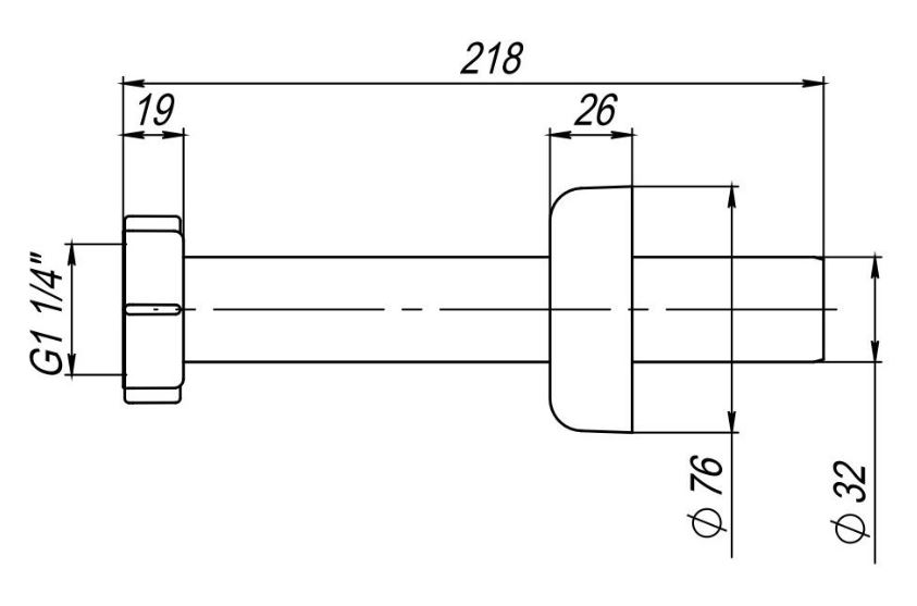 Винт металлический для ремонта сифонов M6x70 мм (для 1.1/2, 1.1/4 внутренних сливов)  SOLOPLAST