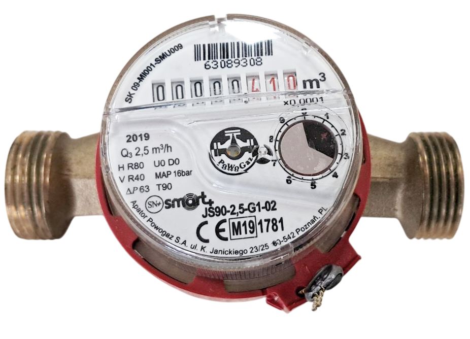 Contor D. 15 JS 90 2.5-02 pentru apa calda (fara set piulite)  APATOR