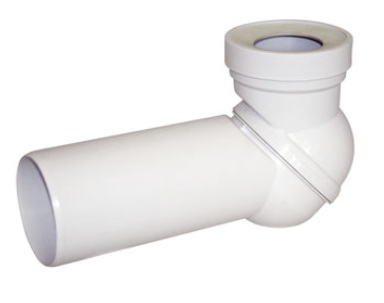 Cot alb orientabil cu garnitura si capat pentru vas WC 90° D.110 С-495  ORIO