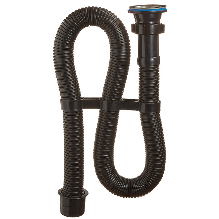 Sifon lavoar gofrat D. 1.1/2" x 40 (negru) (cu trecere la 50)  ORIO