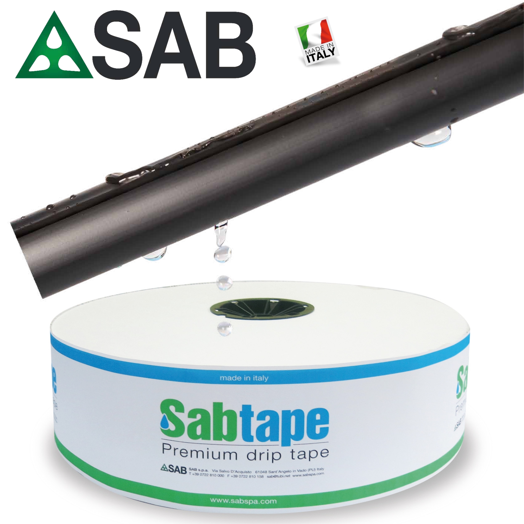 Banda D. 16 mm, 5 mil, 22 cm, 1.1 LPH  SAB